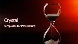  Presentation with dark colon cancer - Beautiful slide deck featuring hourglass on dark color background backdrop and a wine colored foreground