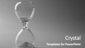  Presentation with gray - Cool new slide set with hourglass on gray background backdrop and a gray colored foreground