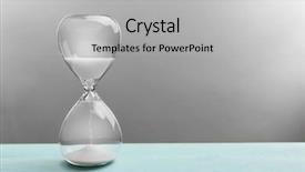  Presentation with grey - Slide deck consisting of hourglass on grey background background and a light gray colored foreground