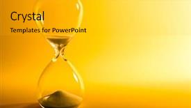  Presentation with yellow oyster mushroom - Cool new presentation theme with hourglass on yellow background backdrop and a light gray colored foreground