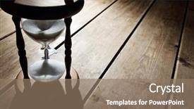  Presentation with time running out - Beautiful slides featuring hourglass time passing concept backdrop and a coral colored foreground
