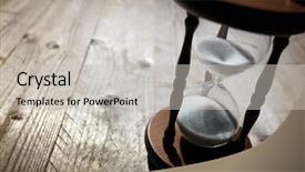  Presentation with time running out - Cool new PPT layouts with hourglass time passing concept backdrop and a light gray colored foreground