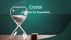  Presentation with green - Cool new presentation design with hourglass with coins on wooden backdrop and a ocean colored foreground