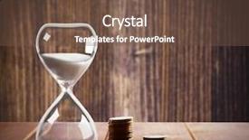  Presentation with wooden - Cool new presentation theme with hourglass with coins on wooden backdrop and a  colored foreground