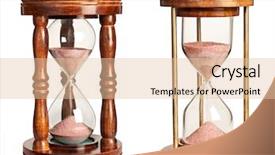  Presentation with scroll paper isolated on white - Amazing theme having hourglasses isolated on white background backdrop and a lemonade colored foreground