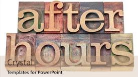  Presentation with vintage - Colorful PPT theme enhanced with hours-isolated-text-in-vintage backdrop and a coral colored foreground