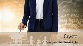  Presentation with car - PPT theme with house against road and graph background and a  colored foreground