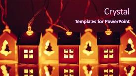  Presentation with glow - Slide set featuring house-and-christmas-tree-shape background and a wine colored foreground