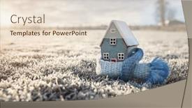  Presentation with house heating - Presentation featuring house-and-home-winter-heating and a lemonade colored foreground