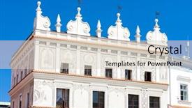  Presentation with old house - Colorful PPT layouts enhanced with house-at-rynek-of-old backdrop and a lemonade colored foreground