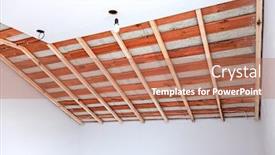  Presentation with under construction - PPT theme having house-attic-under-construction-mansard background and a coral colored foreground