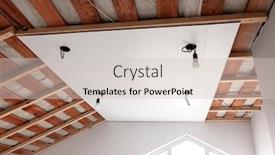  Presentation with under construction - Beautiful theme featuring house-attic-under-construction-mansard backdrop and a soft green colored foreground