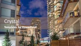  Presentation with house building - Colorful slides enhanced with house-building-and-city-construction backdrop and a coral colored foreground