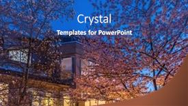  Presentation with house building - Colorful presentation design enhanced with house-building-and-city-construction backdrop and a ocean colored foreground