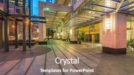  Presentation with house building - Beautiful presentation theme featuring house building and city construction backdrop and a violet colored foreground