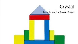  Presentation with wooden toy - Audience pleasing PPT layouts consisting of house built out of wooden toy on a white background backdrop and a white colored foreground