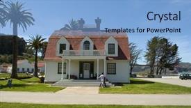  Presentation with school house gate - PPT layouts with golden gate san francisco background and a light blue colored foreground