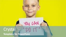  Presentation with chalk - PPT layouts having house child's drawing with chalk background and a teal colored foreground