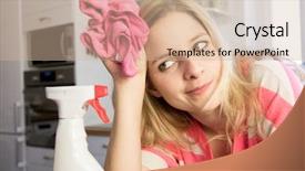  Presentation with housekeeping - Colorful presentation enhanced with house cleaning - housekeeping backdrop and a lemonade colored foreground