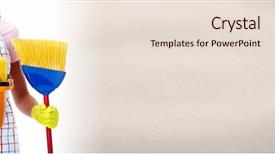  Presentation with cleaning - Audience pleasing slide deck consisting of house cleaning backdrop and a lemonade colored foreground