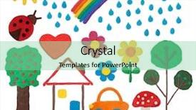  Presentation with frames isolated on white brown - PPT theme consisting of plasticine objects isolated on white background and a lemonade colored foreground