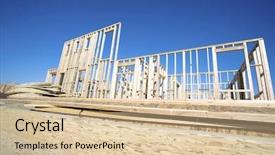  Presentation with framework - Slide deck with house construction background and a lemonade colored foreground