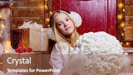  Presentation with miracles - Colorful slide set enhanced with house decorated for christmas backdrop and a tawny brown colored foreground