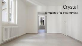  Presentation with empty old paper feather - Audience pleasing PPT theme consisting of house empty room with withe backdrop and a light gray colored foreground