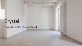  Presentation with old house - Cool new slides with house empty room with withe backdrop and a light gray colored foreground