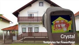  Presentation with radiation - Presentation theme consisting of house facade with infrared background and a tawny brown colored foreground