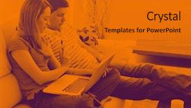  Presentation with modern - Audience pleasing slides consisting of house finance and planing duo backdrop and a gold colored foreground