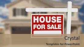  Presentation with real estate - Amazing presentation design having house for sale real estate backdrop and a coral colored foreground