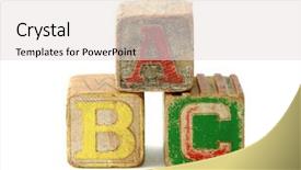  Presentation with abc - Amazing theme having house foundation - abc vintage wooden blocks backdrop and a  colored foreground