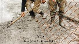  Presentation with house foundation - Cool new PPT theme with house foundation - working with stucco and cement backdrop and a mint green colored foreground