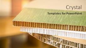  Presentation with handicraft - Beautiful presentation theme featuring house-furniture-made-with-cardboard backdrop and a lemonade colored foreground