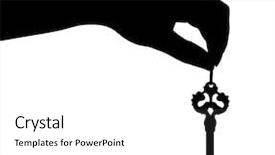  Presentation with giving - Audience pleasing slides consisting of giving key isolated on white backdrop and a white colored foreground