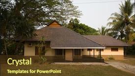  Presentation with colonial - Presentation theme consisting of house in dutch colonial style background and a tawny brown colored foreground