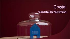  Presentation with best solution - Amazing presentation design having house insurance solution for the best protection backdrop and a wine colored foreground