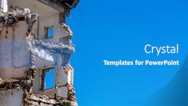  Presentation with room - Presentation theme enhanced with house-is-demolished-to-make background and a teal colored foreground