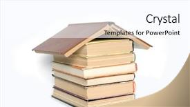  Presentation with house foundation - PPT layouts consisting of house is done from books background and a  colored foreground