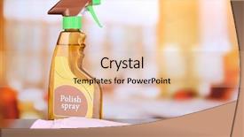  Presentation with furniture - Amazing slide deck having house keeper - bottle of furniture polish backdrop and a  colored foreground