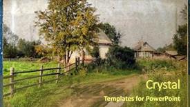  Presentation with aging - Theme consisting of house keeping - aging photography background and a tawny brown colored foreground