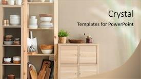  Presentation with storage - Cool new theme with house keeping - storage stand with ceramic backdrop and a soft green colored foreground