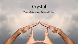  Presentation with symbol - Colorful presentation theme enhanced with profile disheveled sparrow with cunning look backdrop and a gray colored foreground