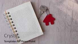  Presentation with house key - Slide set featuring house-key-with-home-keyring background and a light gray colored foreground