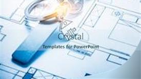  Presentation with life plan - PPT theme consisting of house-keys-on-a-house background and a sky blue colored foreground