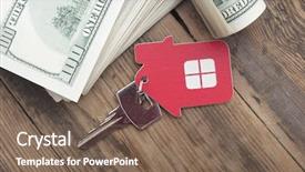  Presentation with house key - Cool new theme with house keys over the hundred backdrop and a violet colored foreground