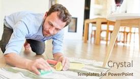  Presentation with lemon wine - PPT theme featuring house-man-with-lemon background and a lemonade colored foreground