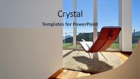  Presentation with white house roof - Slides with house modern style room view background and a light blue colored foreground