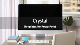  Presentation with house window - Theme with house mouse - comfortable workplace with modern monitor background and a dark gray colored foreground